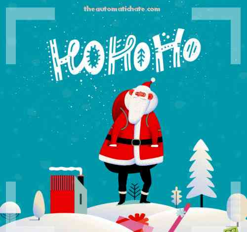 modern Christmas image with Santa Claus.